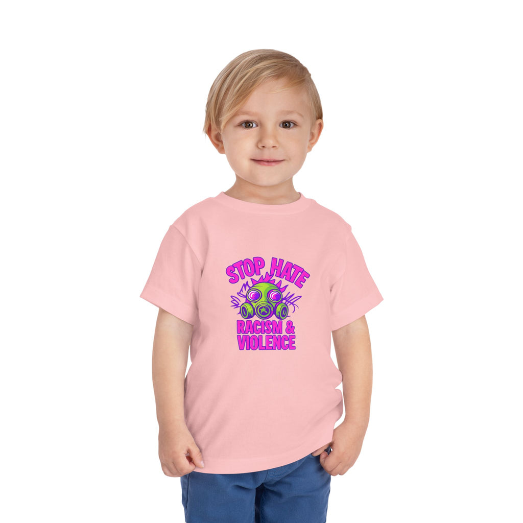 Stop Hate Toddler Tee – "Stop Hate Racism & Violence" Graphic