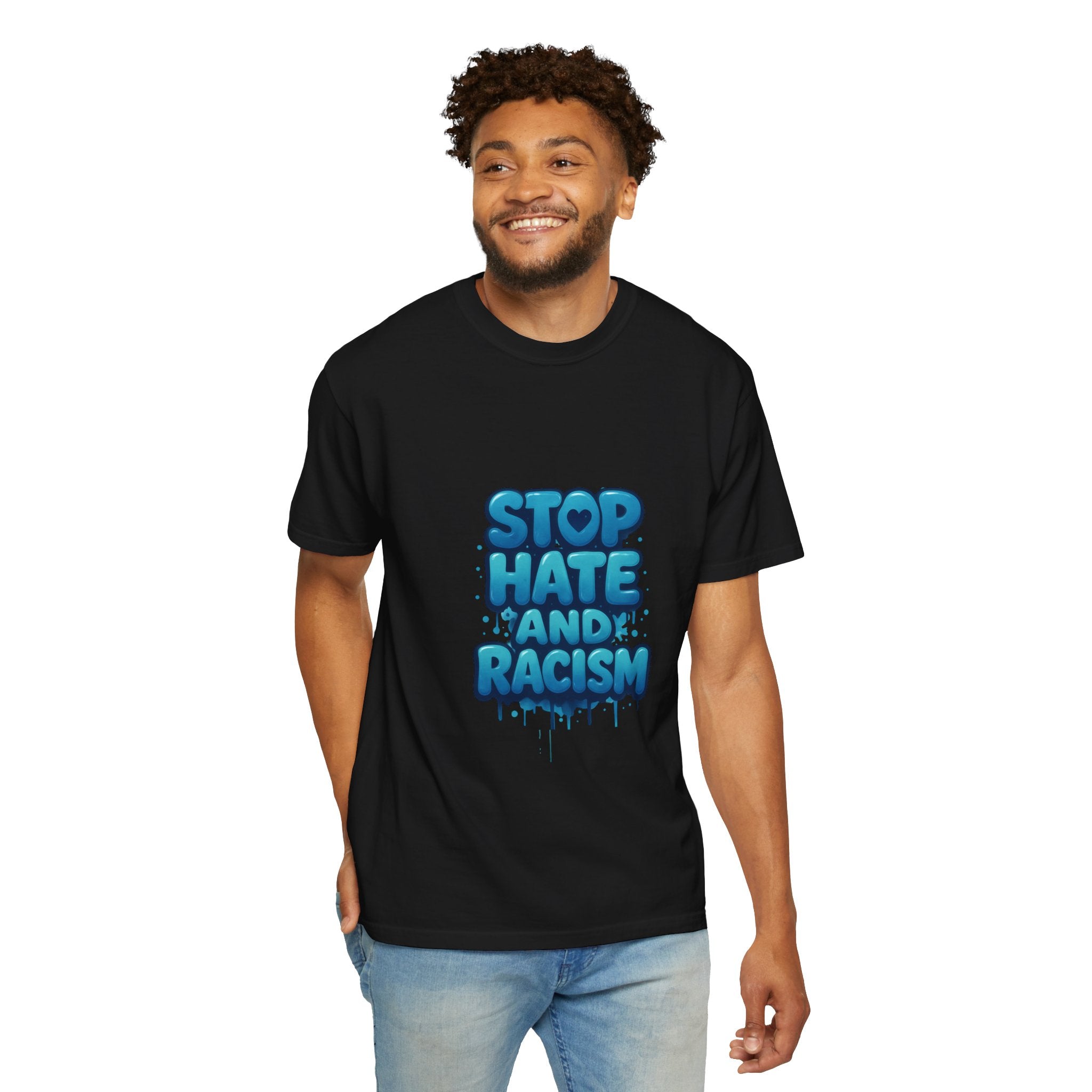 Stop Hate and Racism T-Shirt — Bold Anti-Racism Graphic Tee