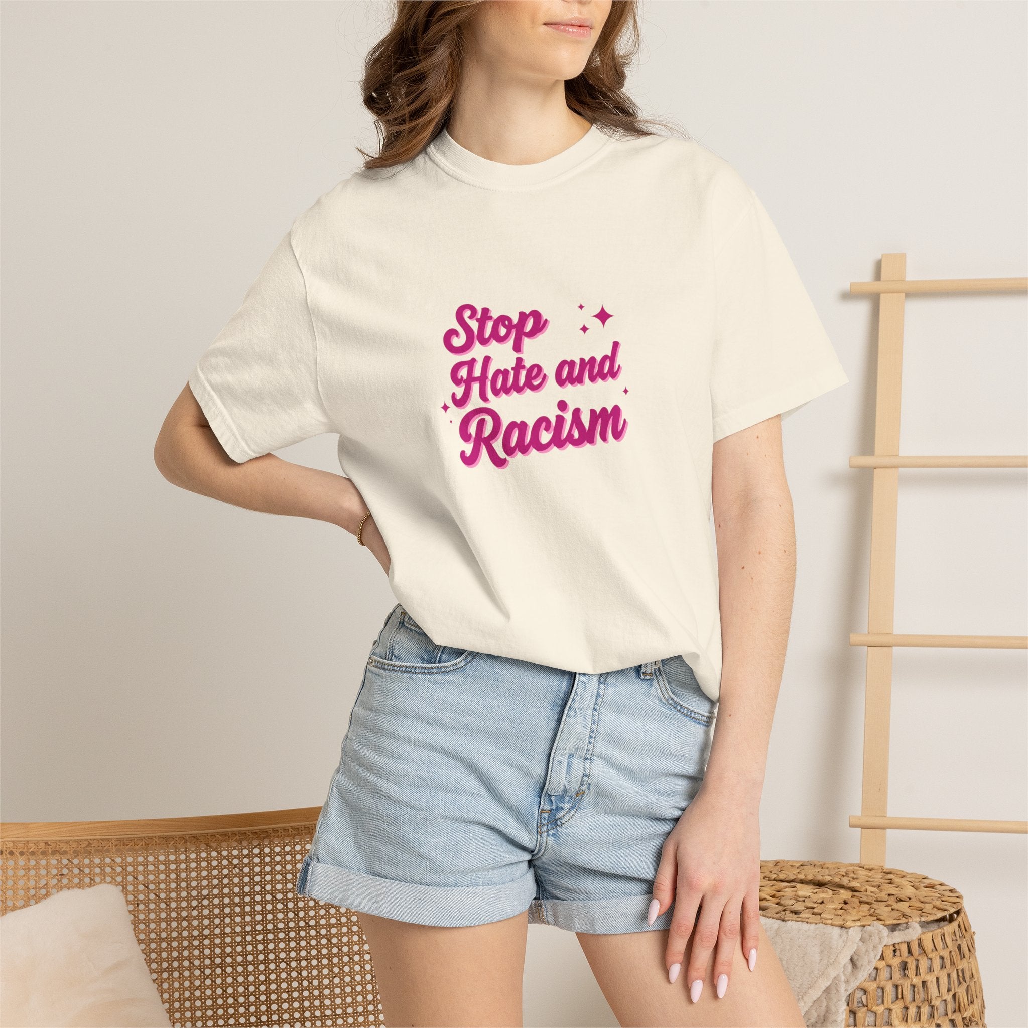 Stop Hate and Racism T-Shirt — Anti-Racism Graphic Tee