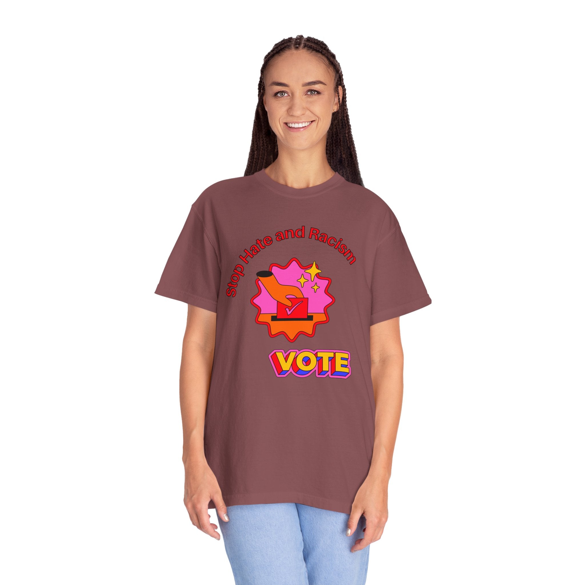 Vote: Stop Hate and Racism Graphic T-Shirt
