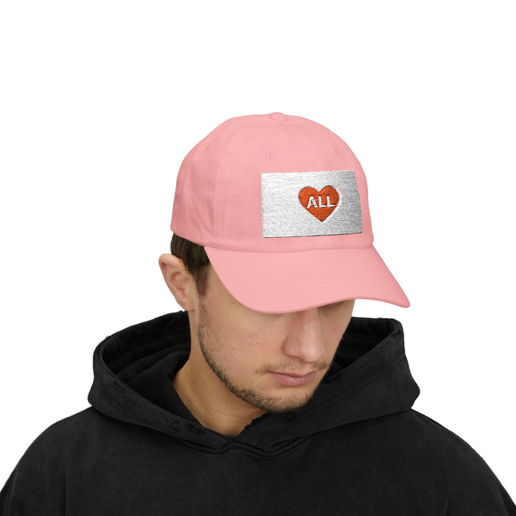 Dad Cap — Red Heart "ALL" Embroidered Baseball Hat