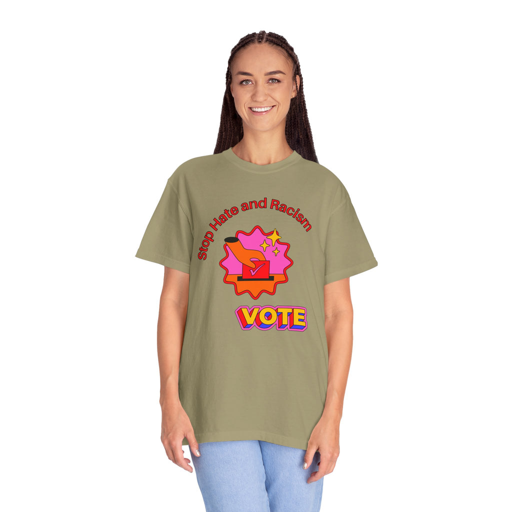 Vote: Stop Hate and Racism Graphic T-Shirt