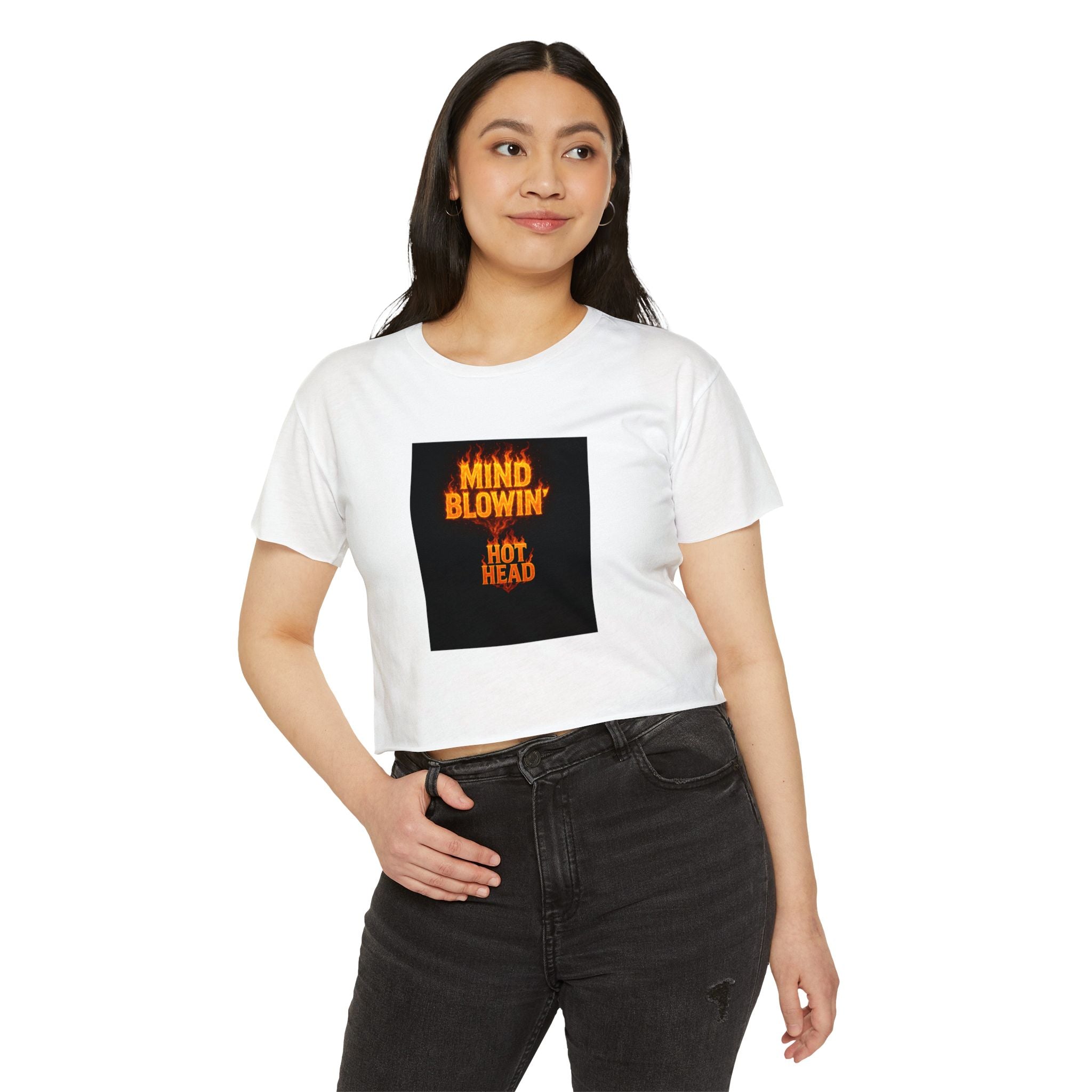 Mind Blown 'Hot Head' Crop Top — Women's Festival Graphic Tee
