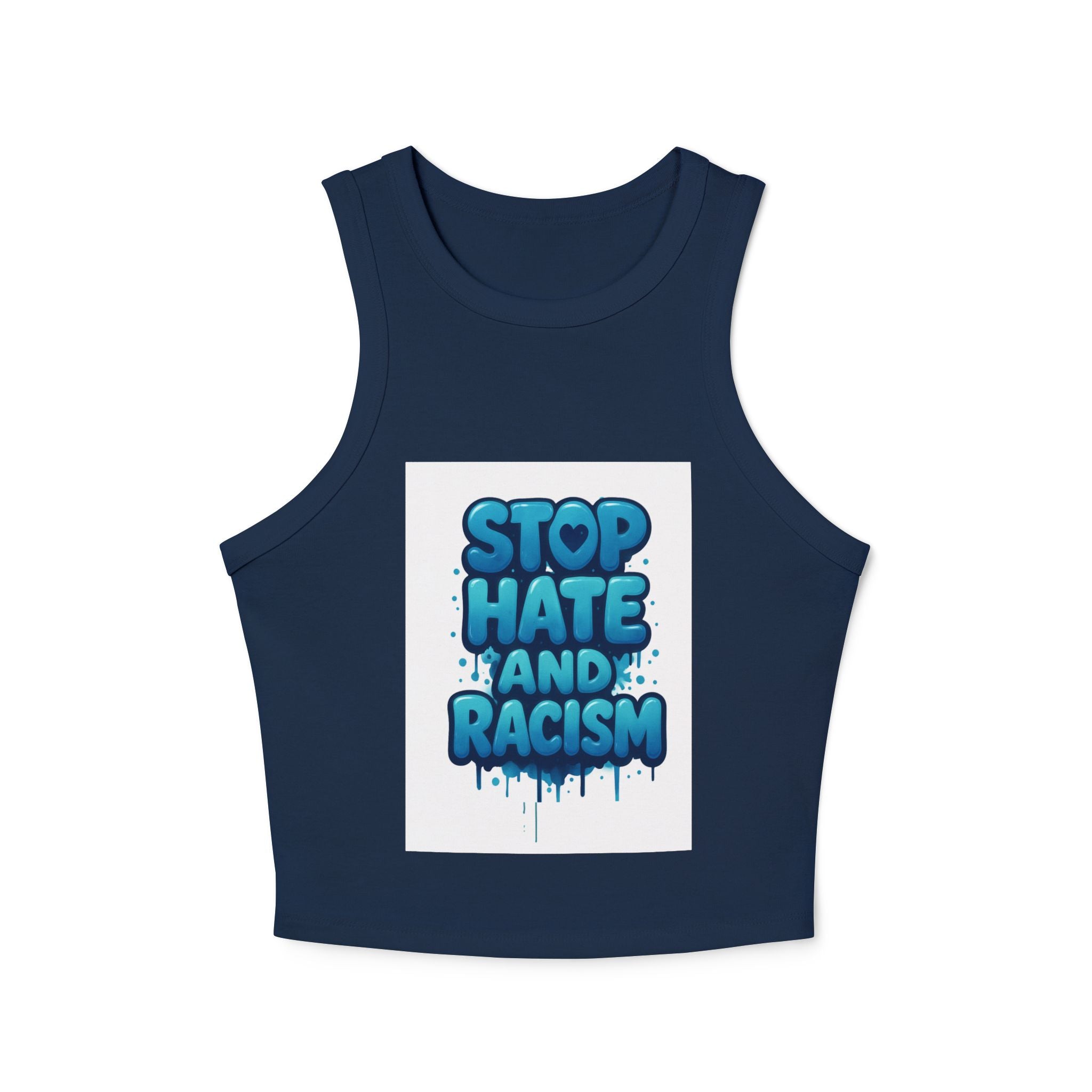 Stop Hate And Racism Racer Tank Top