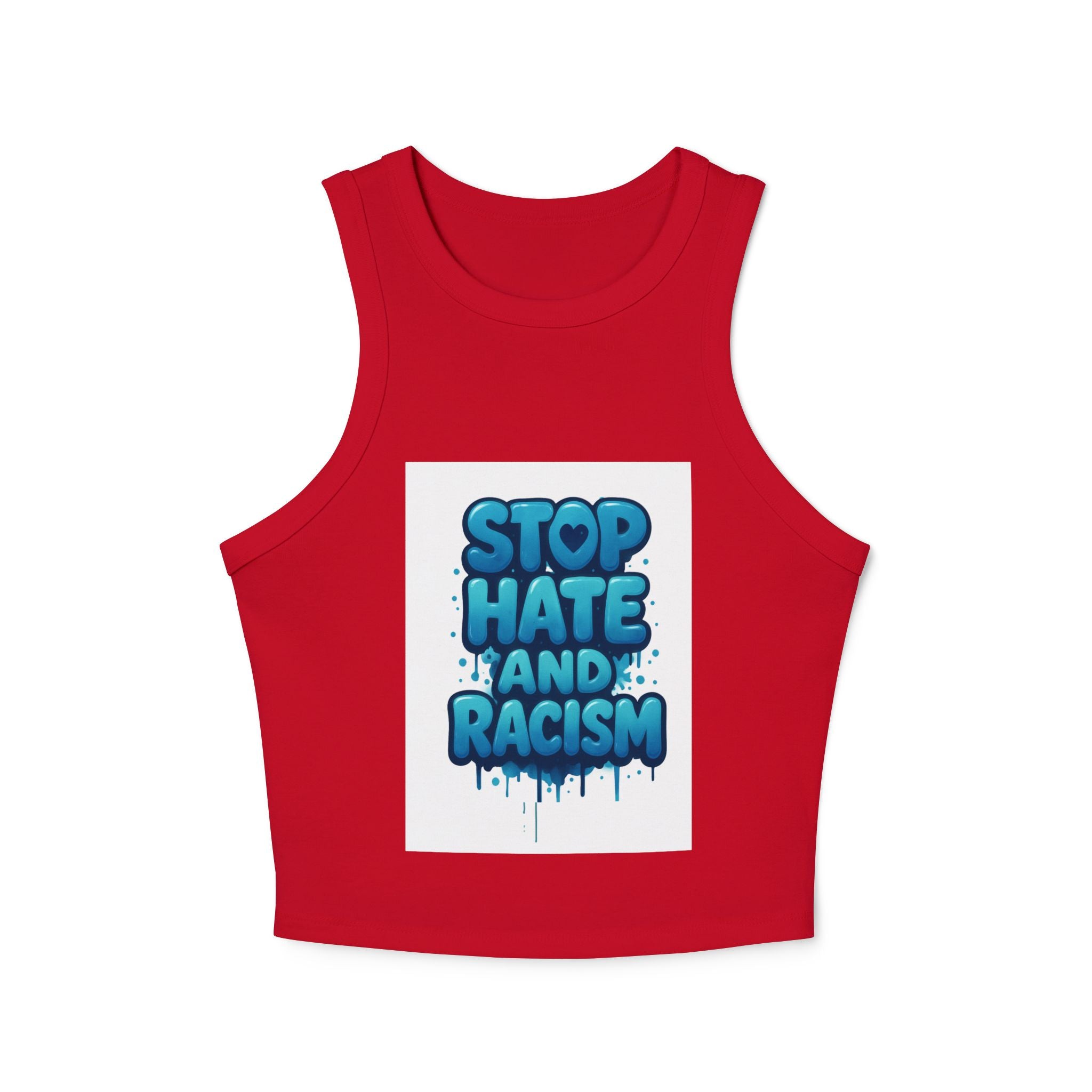 Stop Hate And Racism Racer Tank Top
