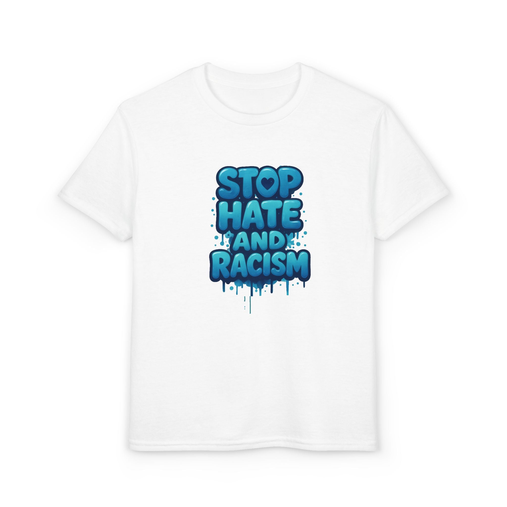 Stop Hate and Racism Youth T-Shirt — Anti-Racism Message Tee