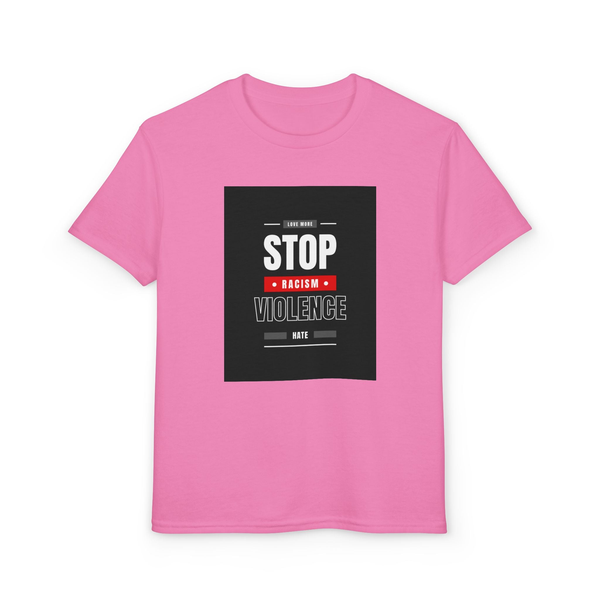 Youth T-Shirt — "Stop Racism Stop Violence" Graphic Tee