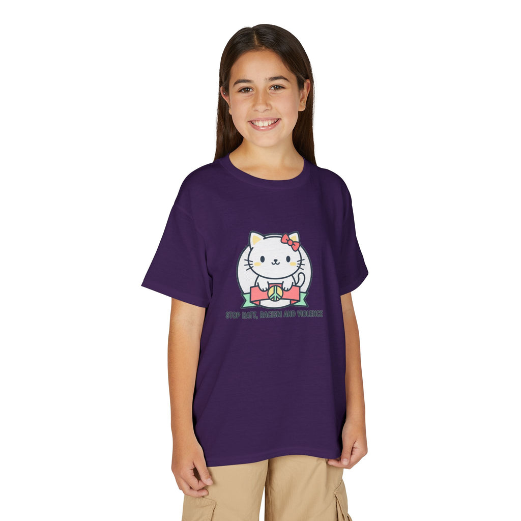 Youth Cat Graphic T-Shirt — HELLO KITTY STOP HATE