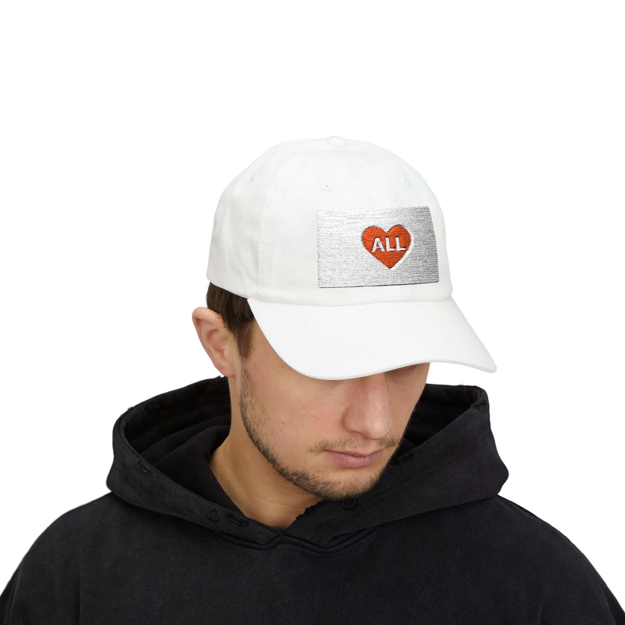 Dad Cap — Red Heart "ALL" Embroidered Baseball Hat