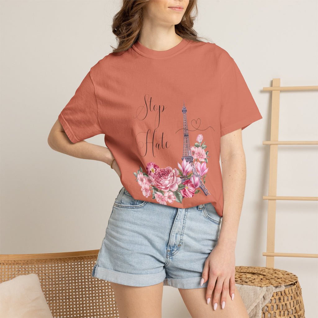 Paris Floral 'Stay Awhile' T-Shirt