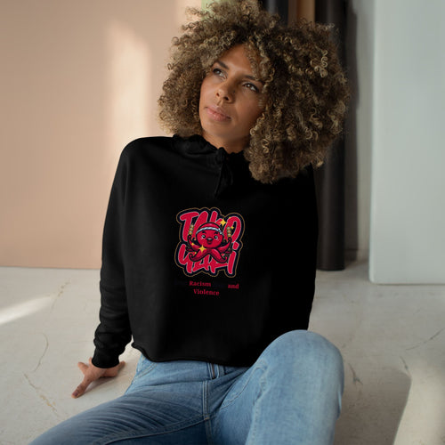 Crop Hoodie – Stop Gender-Based Violence Graphic Crop Hoodie