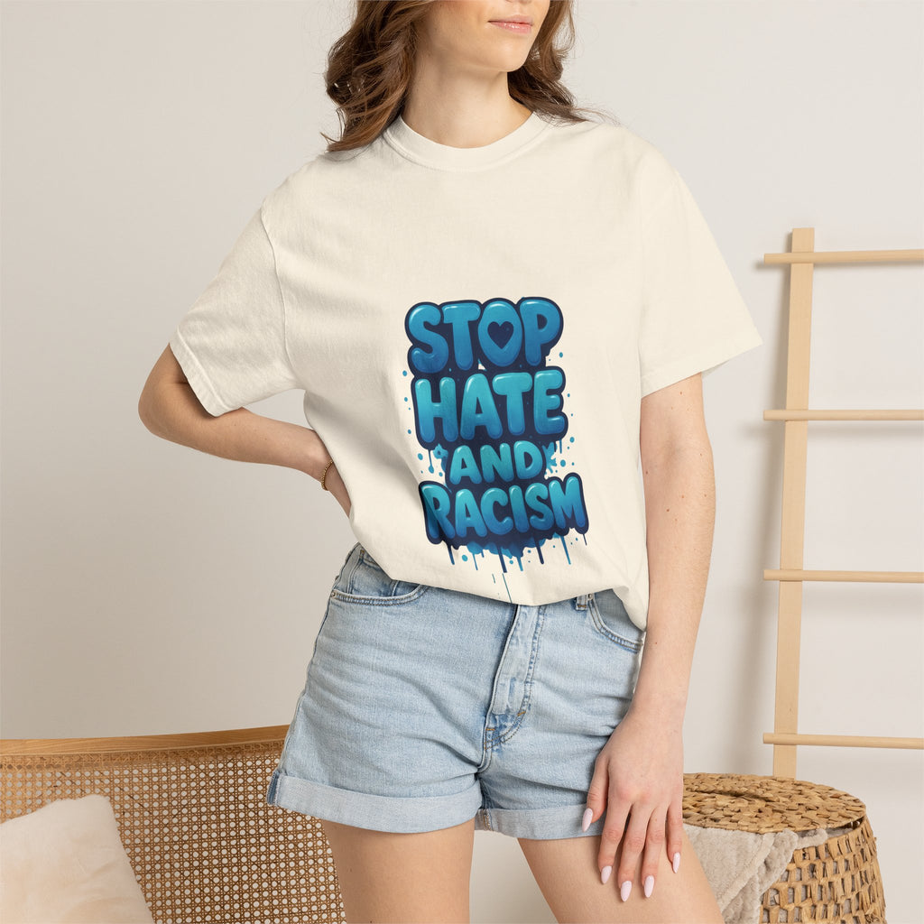 Stop Hate and Racism T-Shirt — Bold Anti-Racism Graphic Tee