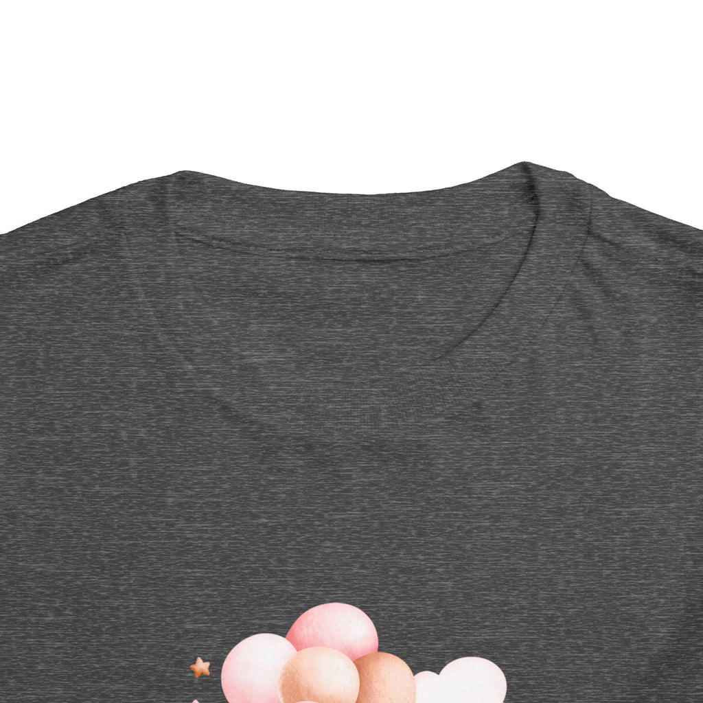 Toddler Tee — Cute Teddy with Balloons “Stop Hate and Racism”