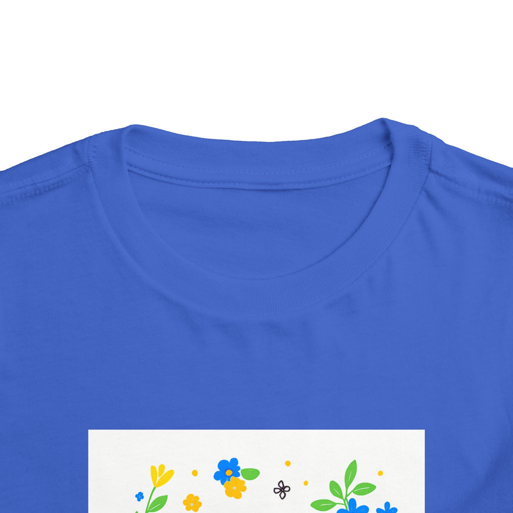 Toddler Tee — "Stop Hate, Racism, and Violence" Floral Anti-Racism Kids Shirt