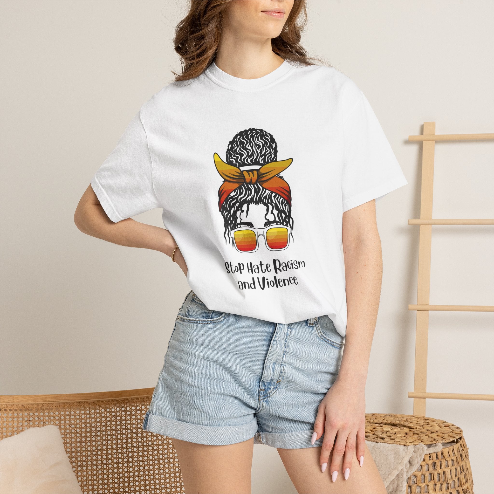 Stop Hate Racism and Violence T-Shirt — Empowering Anti-Racism Graphic Tee