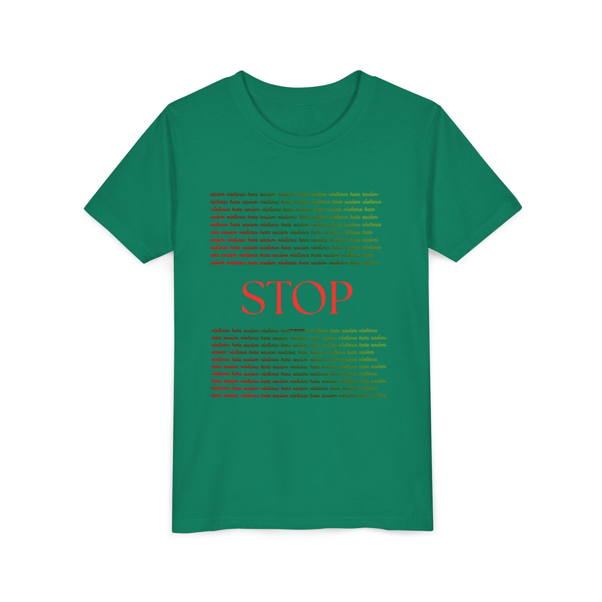 Youth Tee — Bold Yellow 'STOP' Graphic Kids T‑Shirt
