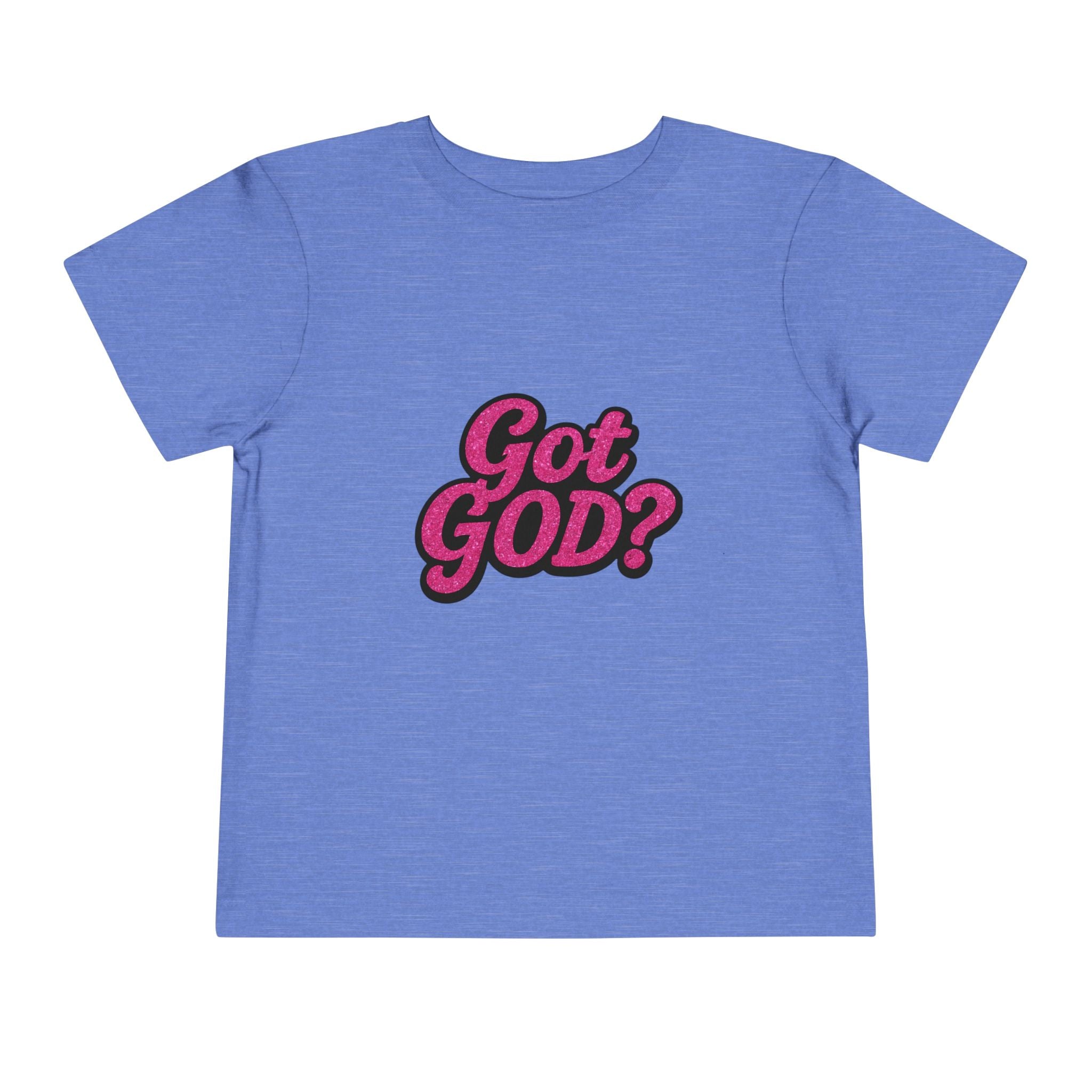 Toddler Tee - "Got GOD?" Pink Retro Christian Graphic Shirt