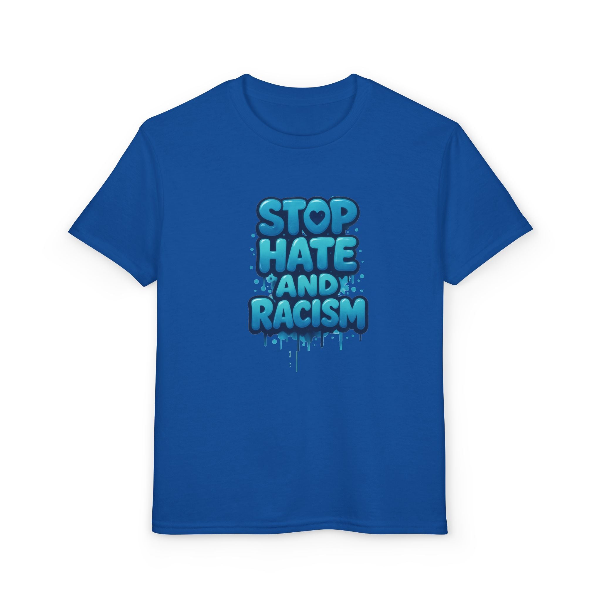 Stop Hate and Racism Youth T-Shirt — Anti-Racism Message Tee