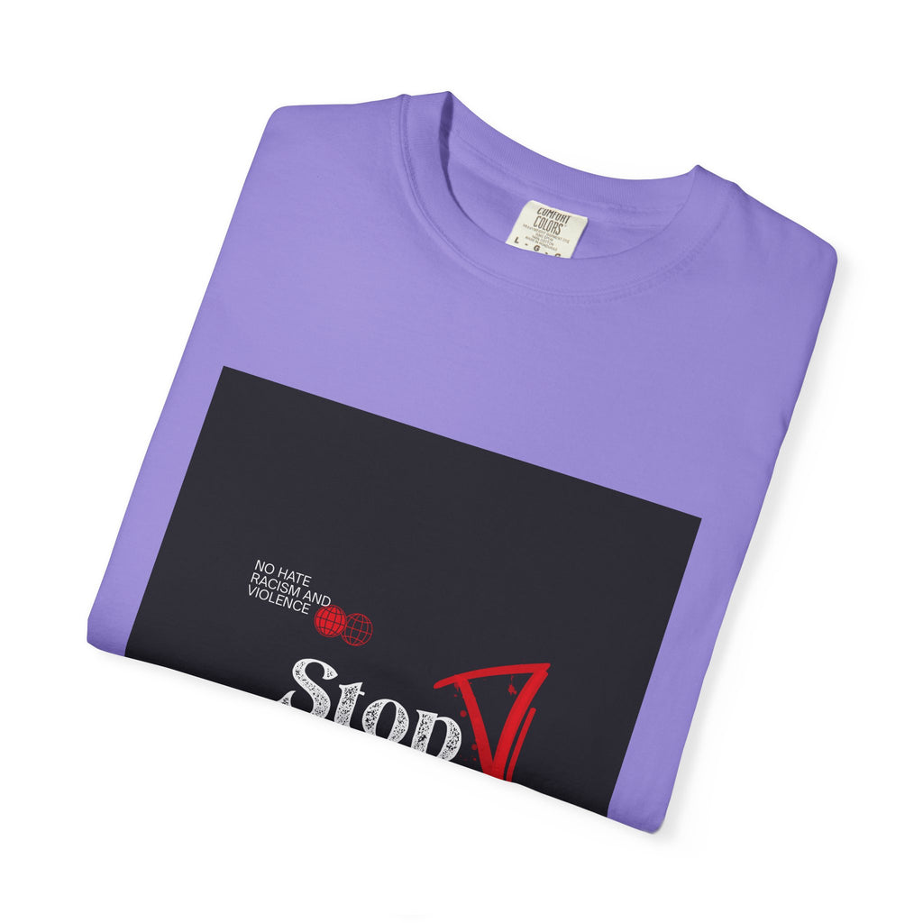 Stop Hate T-Shirt — Anti-Hate Protest Tee with Megaphone Graphic