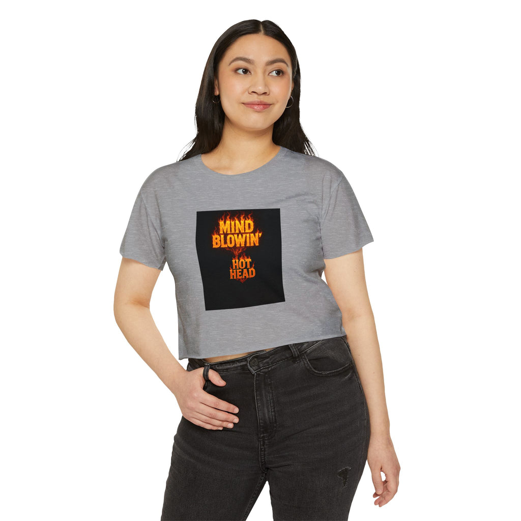 Mind Blown 'Hot Head' Crop Top — Women's Festival Graphic Tee