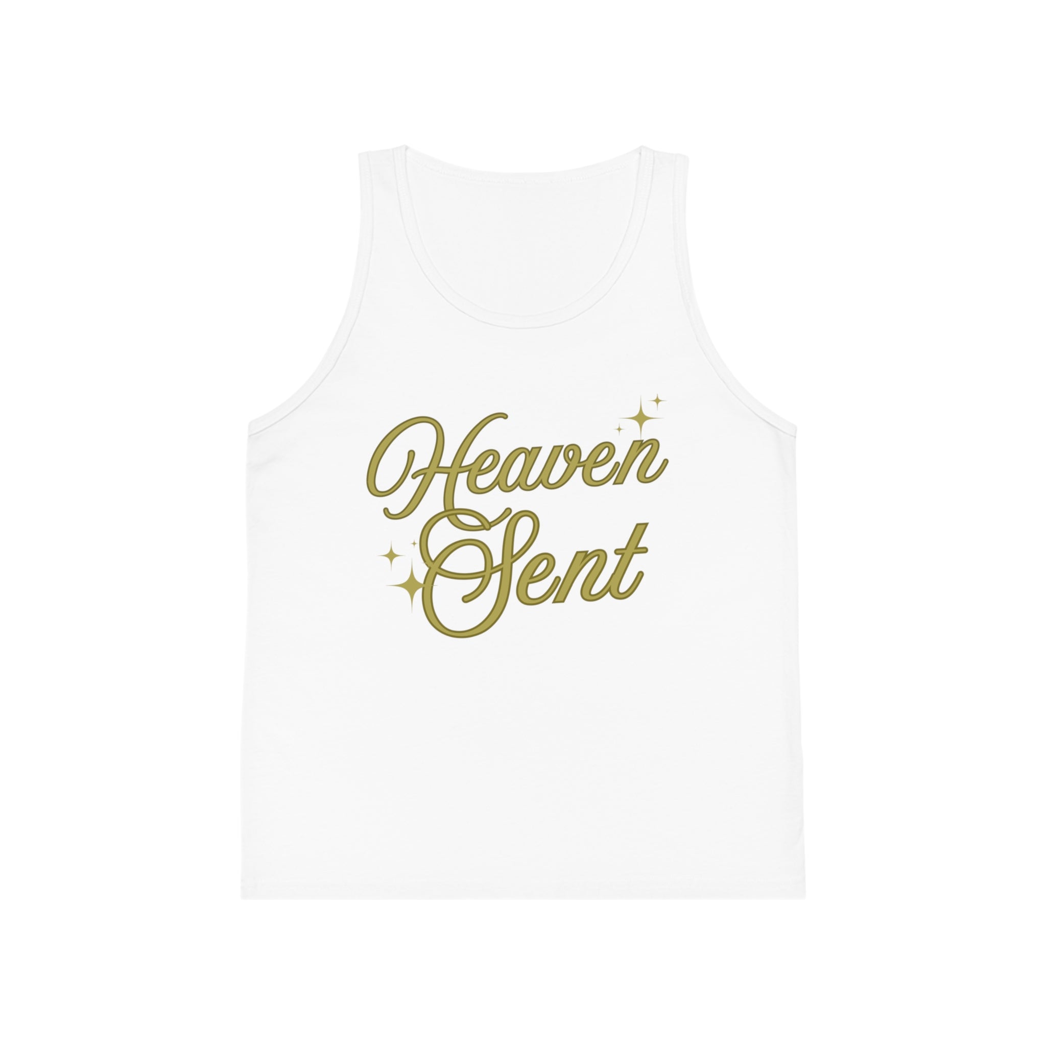 Kid Tank Top - "Heaven Sent" Gold Script Kids Jersey Tank