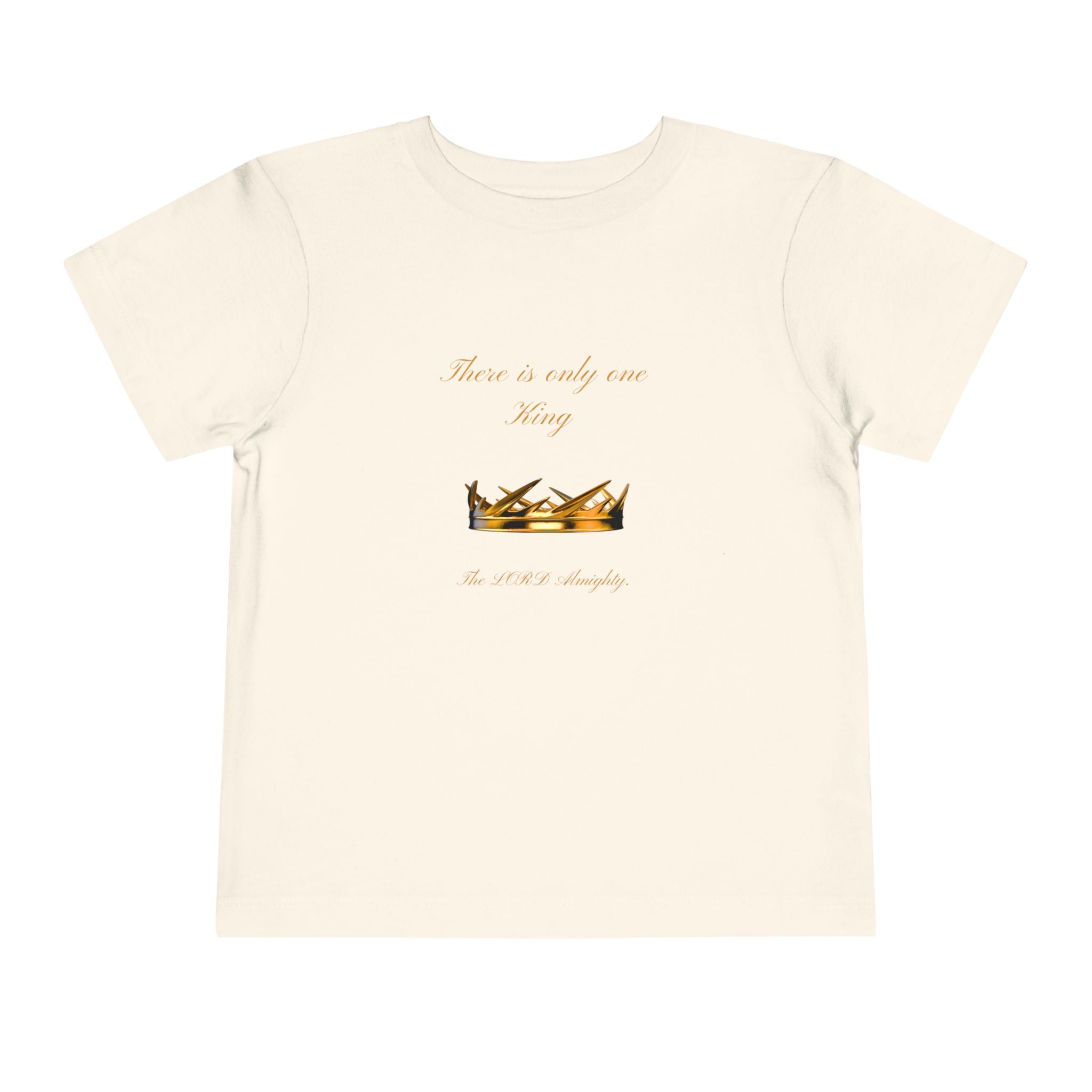 Toddler Tee - 'There is only one King' Crown Christian Baby Shirt