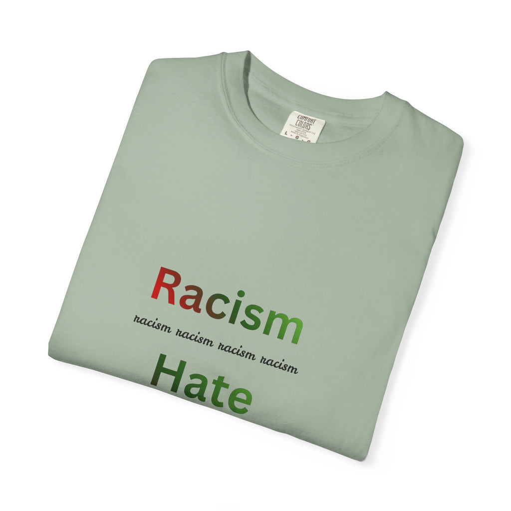 Christian Message T-Shirt — 'Racism Hate Violence' Anti-Hate Tee with John 14:6 Back Quote