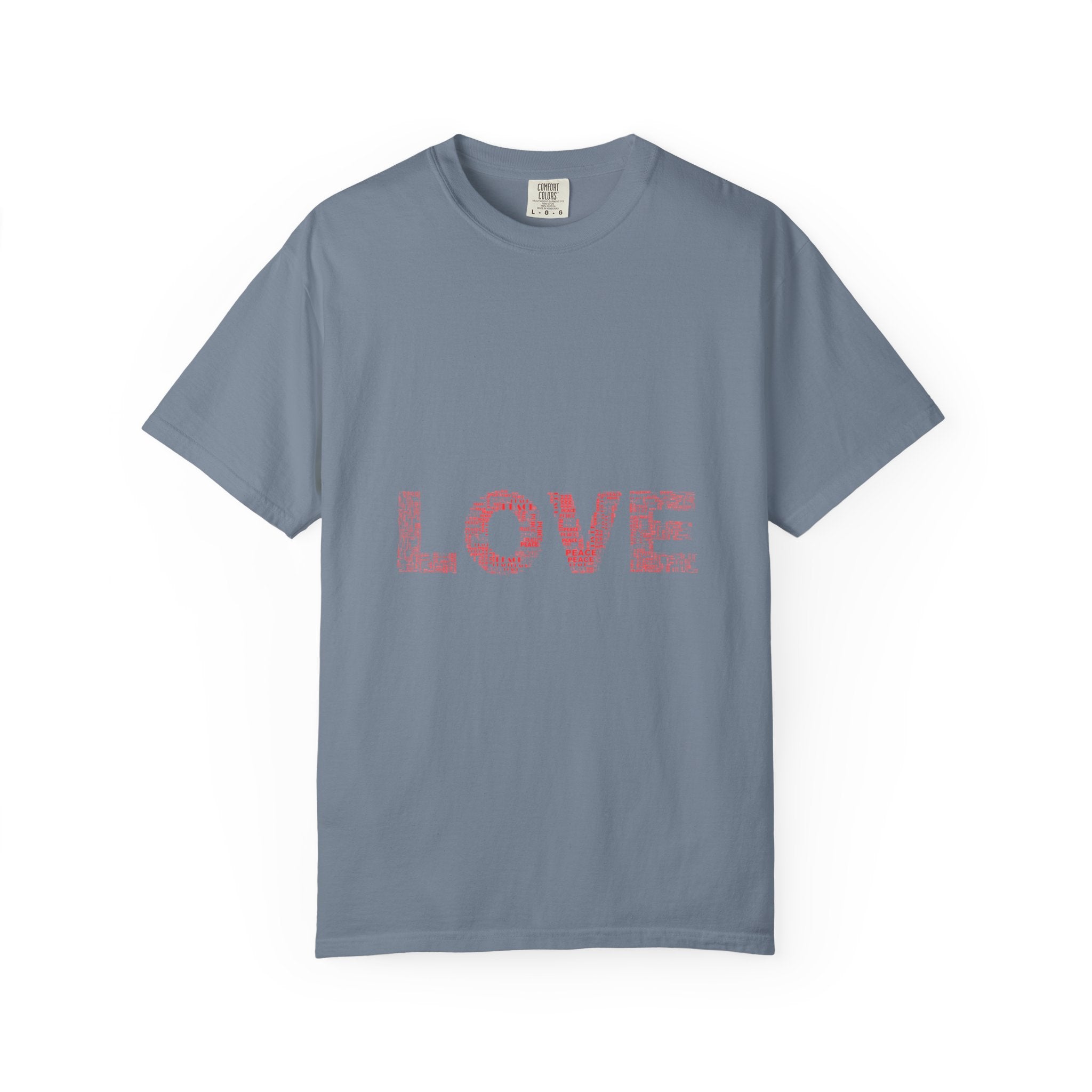 LOVE Graphic T-Shirt — Pink Floral Text Tee for Valentine’s Day & Everyday