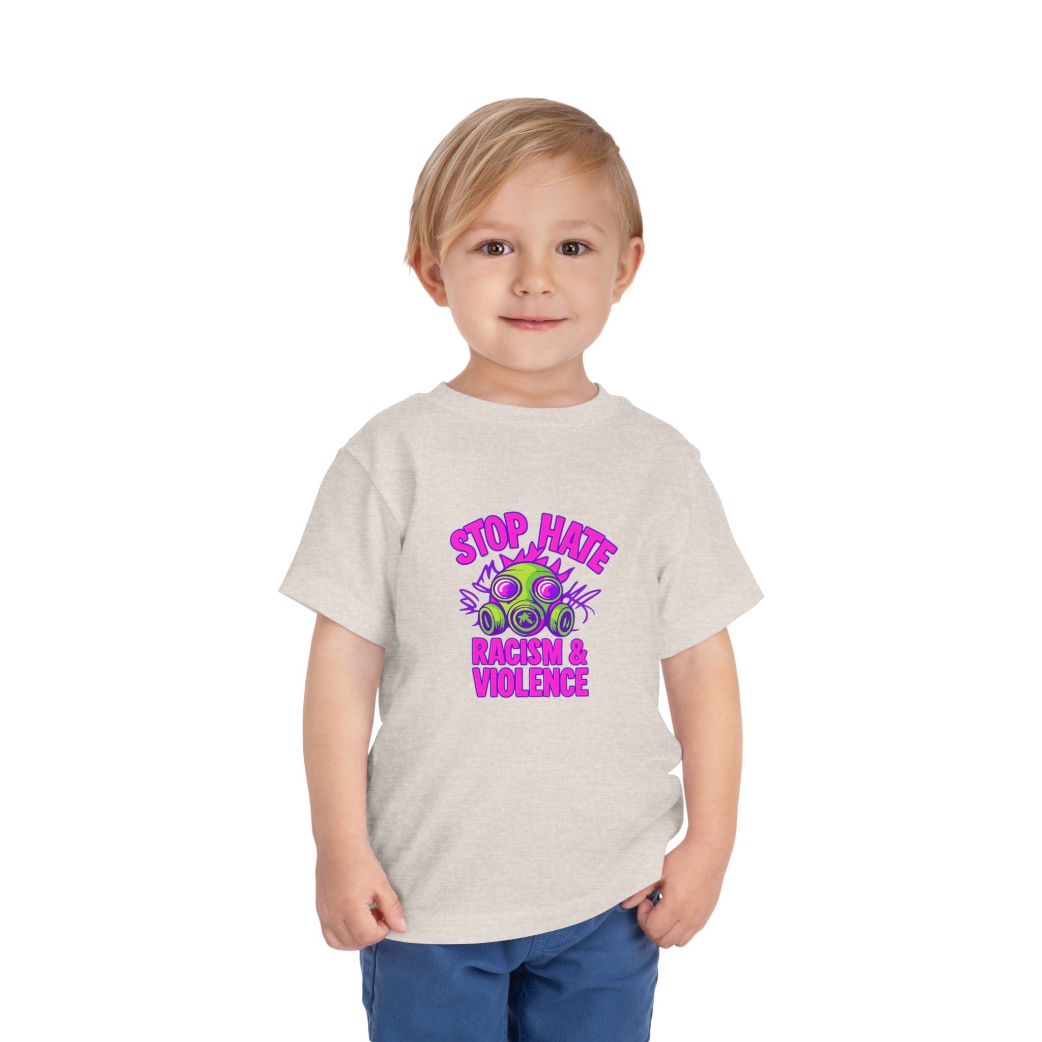 Stop Hate Toddler Tee – "Stop Hate Racism & Violence" Graphic