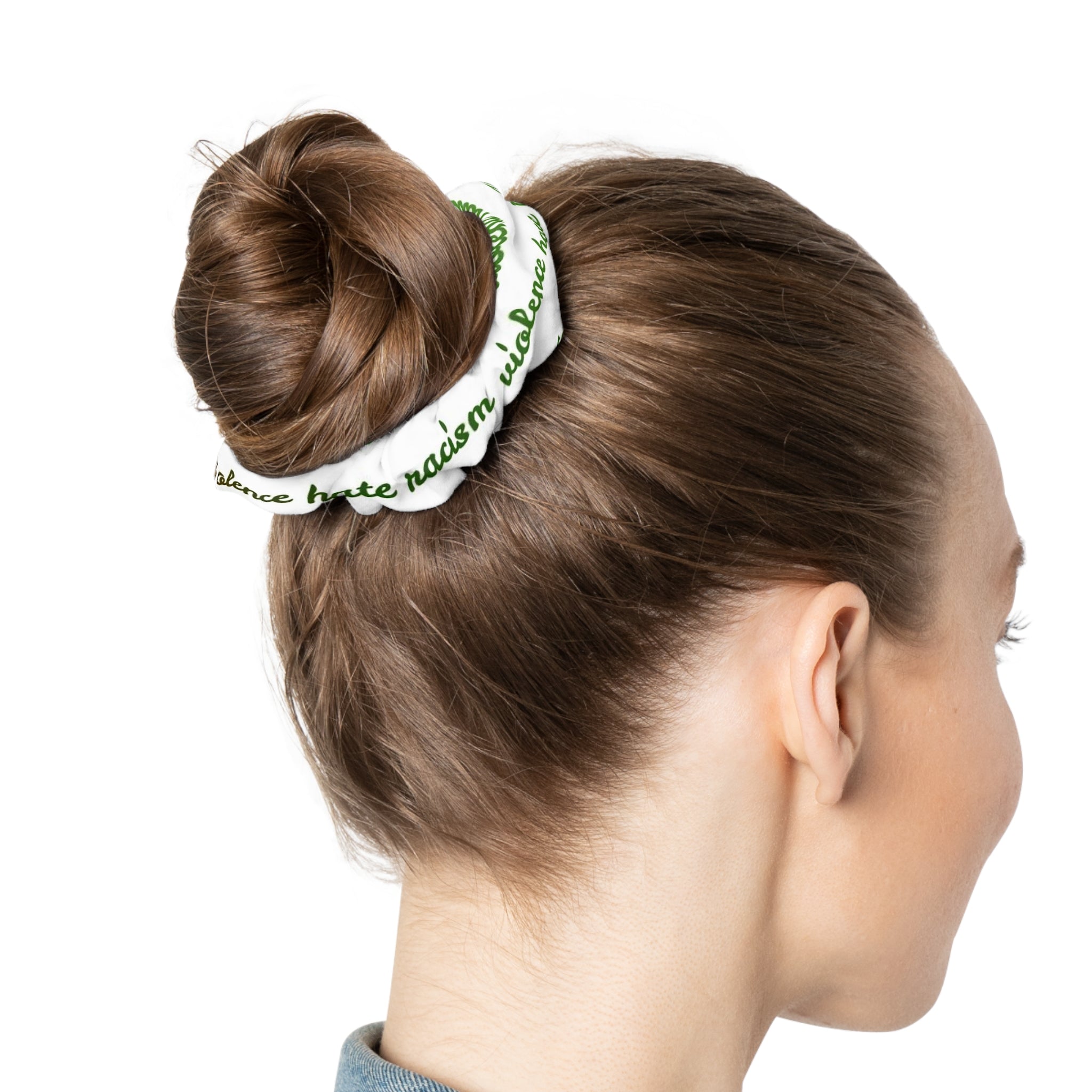 Holiday Tie-Dye Scrunchie — Red & Green Festive Hair Accessory