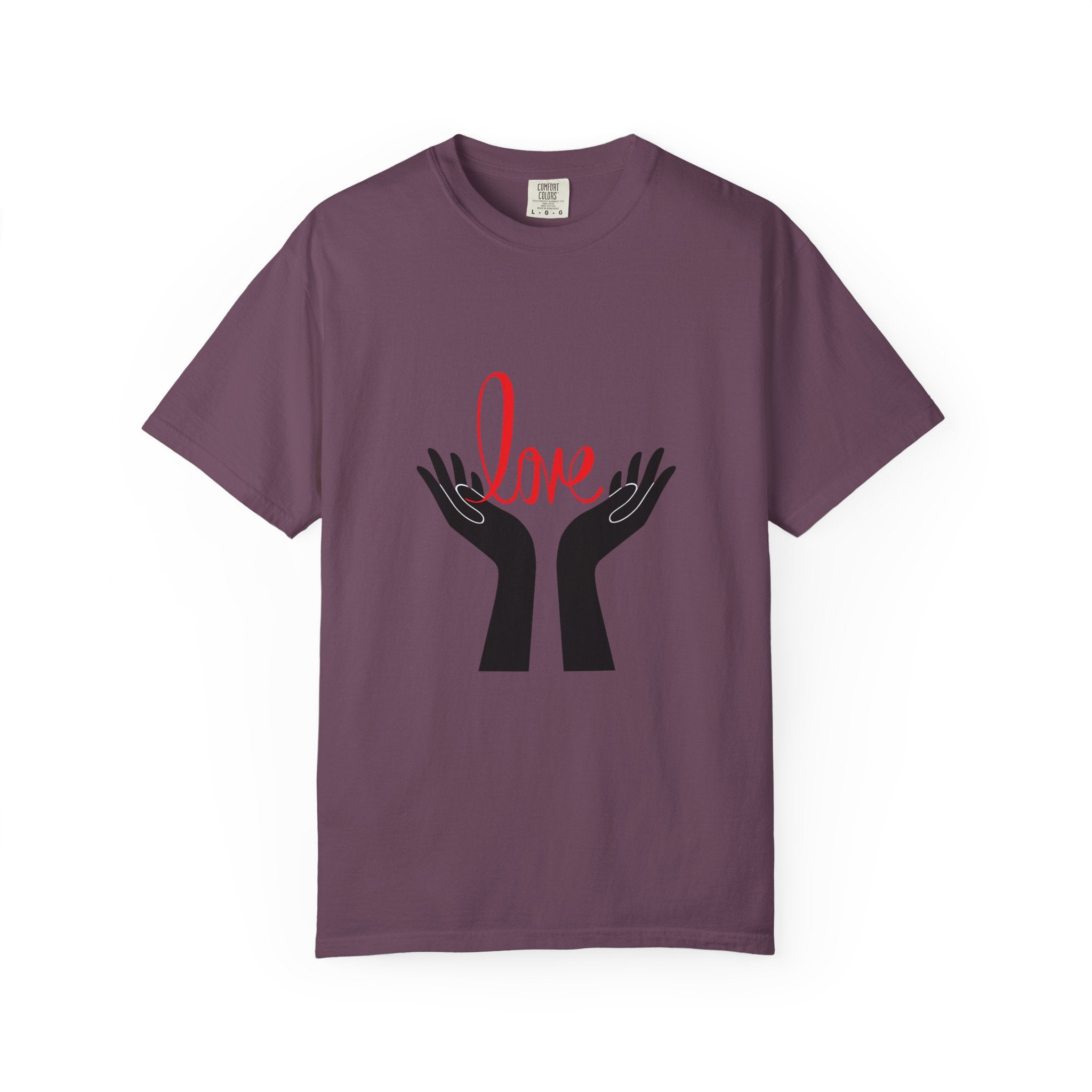 Love Hands T-Shirt — Minimalist Heart Hands Graphic Tee