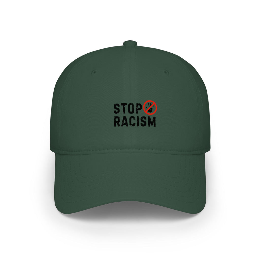 Stop Racism Baseball Cap – Red Low Profile Anti-Racism Hat