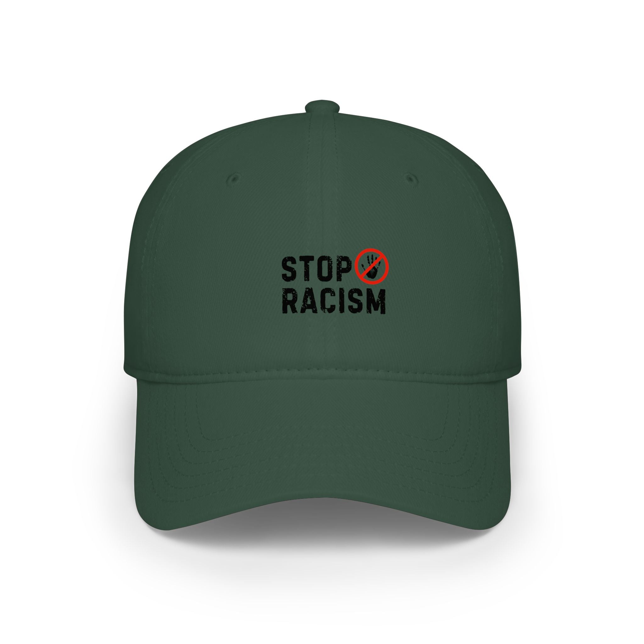 Stop Racism Baseball Cap – Red Low Profile Anti-Racism Hat