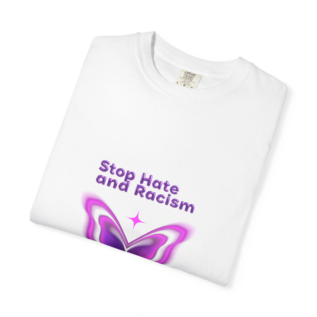 Stop Hate and Racism Butterfly T-Shirt