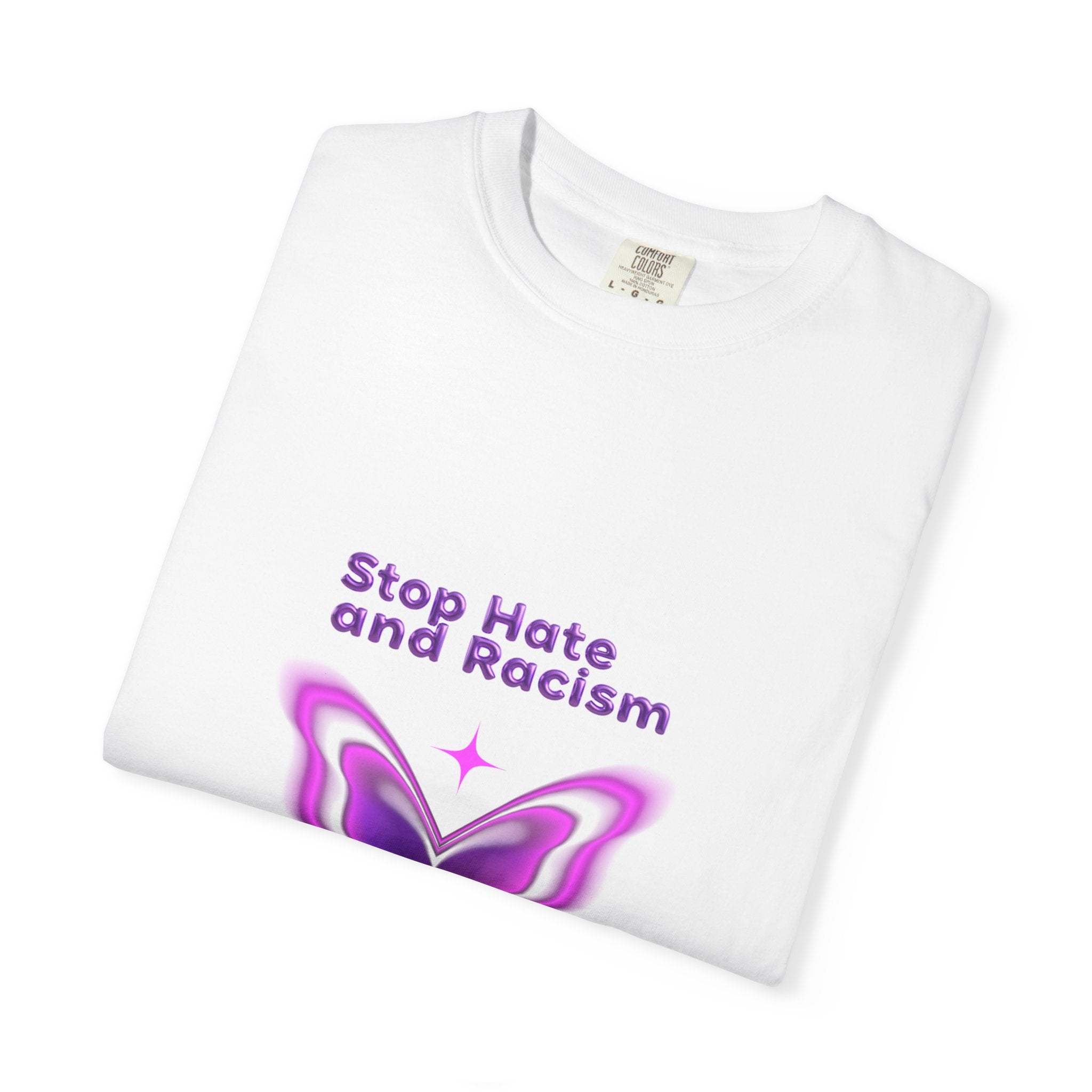 Stop Hate and Racism Butterfly T-Shirt