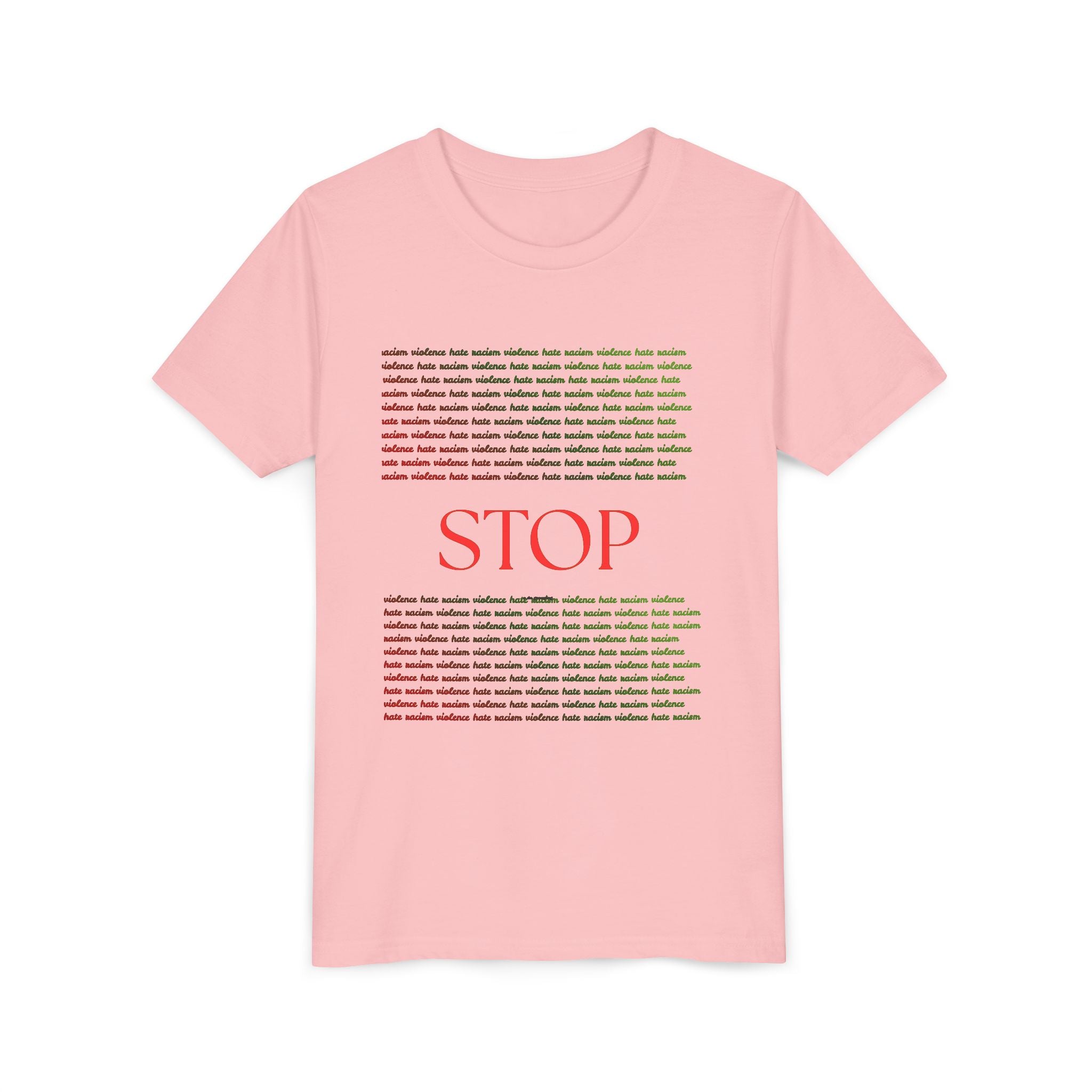 Youth Tee — Bold Yellow 'STOP' Graphic Kids T‑Shirt