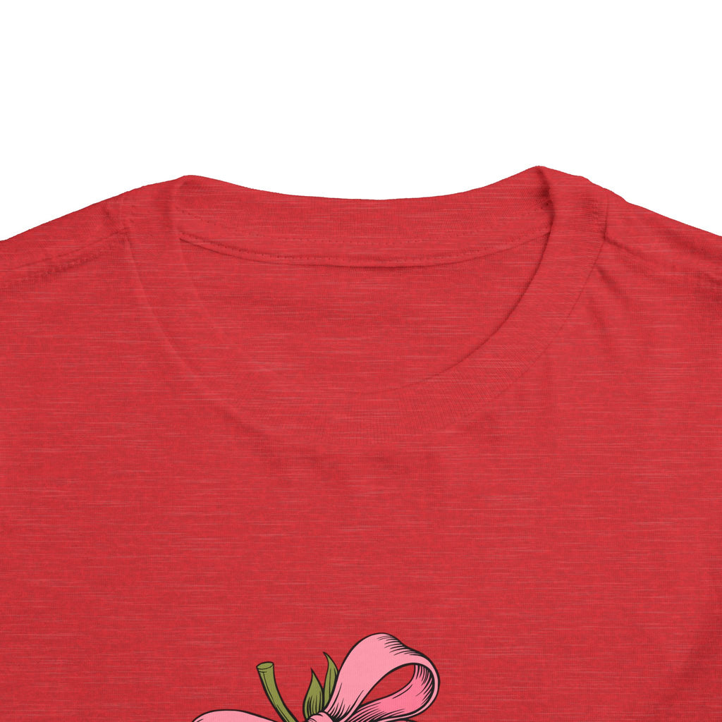 Toddler Tee — Pink Gift Strawberry Graphic "Stop Rockin and Rollin"