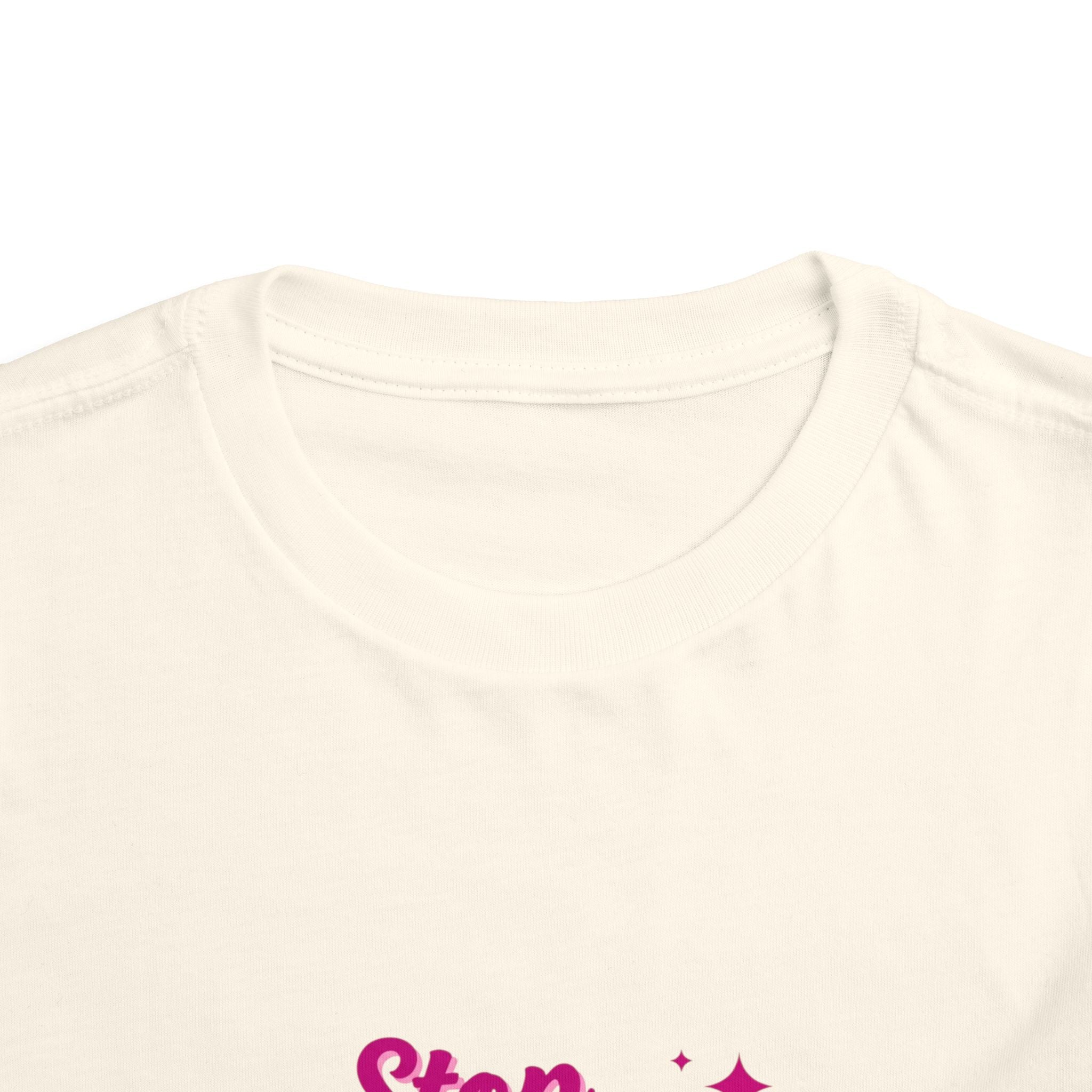 Toddler Tee "Stop Hate and Racism" — Pink Social Justice Kids Shirt