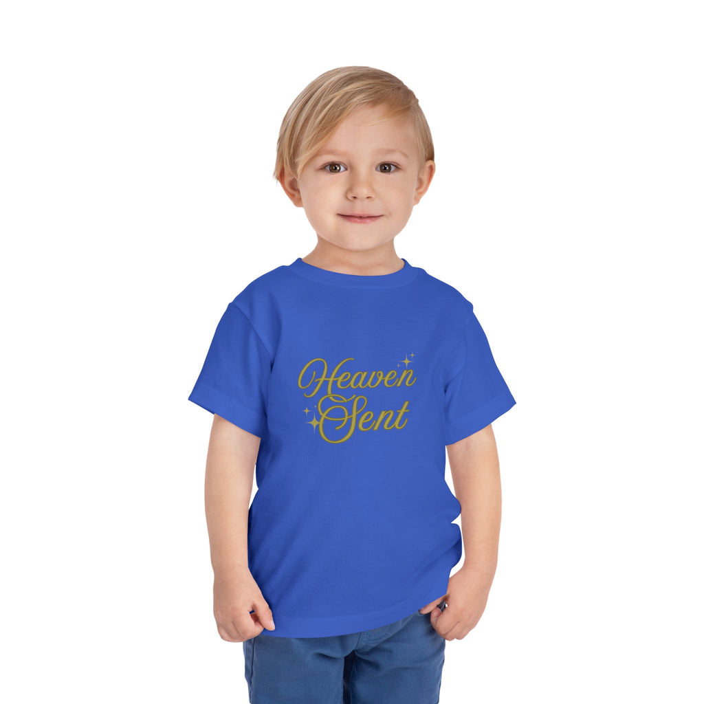 Heaven Sent Toddler Tee — Gold Script Baby Shirt