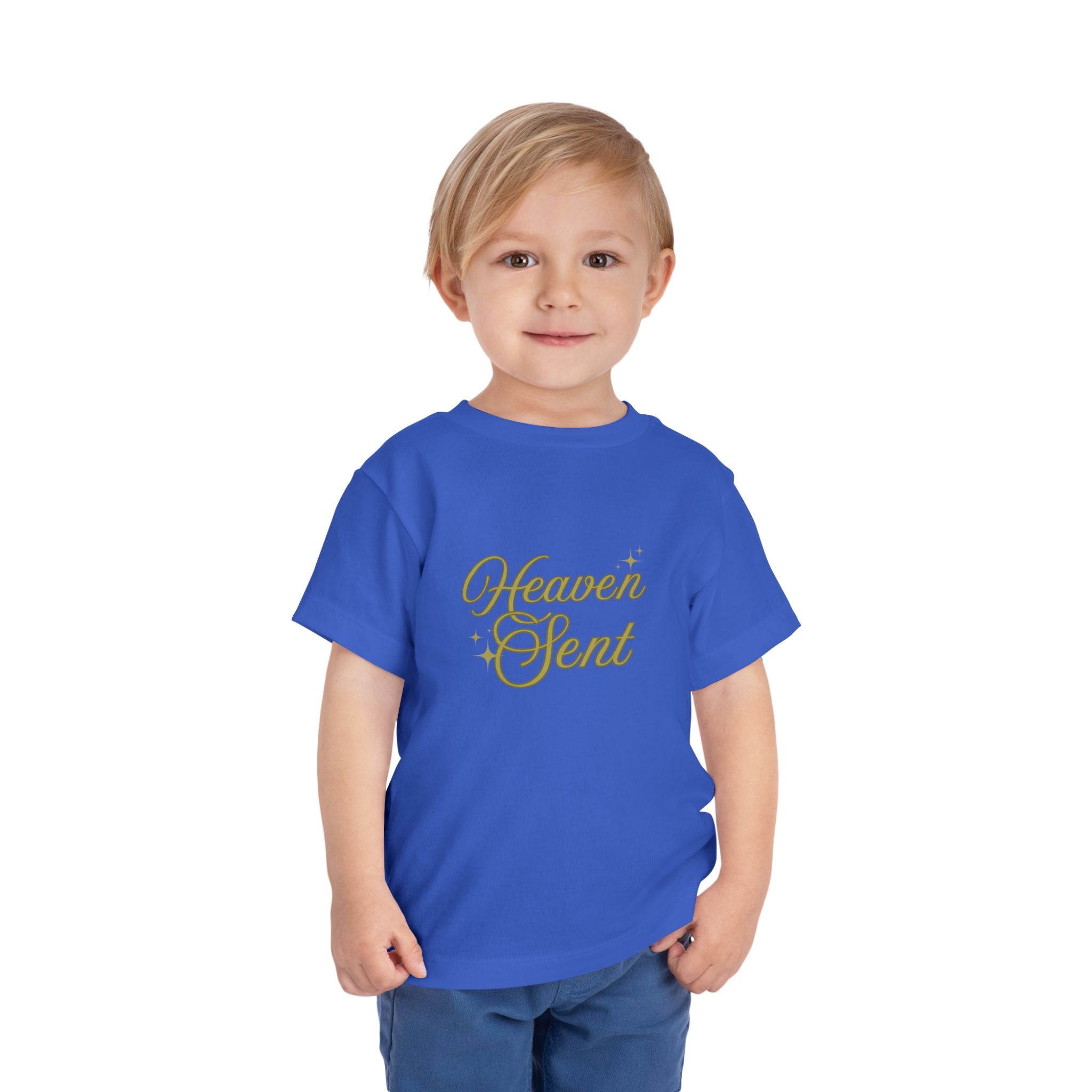 Heaven Sent Toddler Tee — Gold Script Baby Shirt