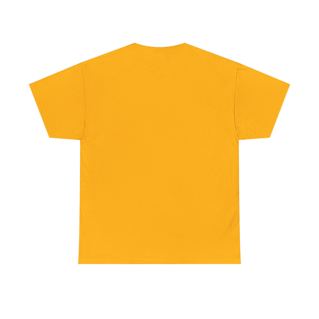 STOP Graphic Tee — Bold Yellow Text Block Protest T-Shirt