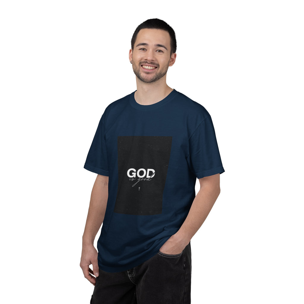God Typography T-Shirt — Minimal Black Square Graphic Tee