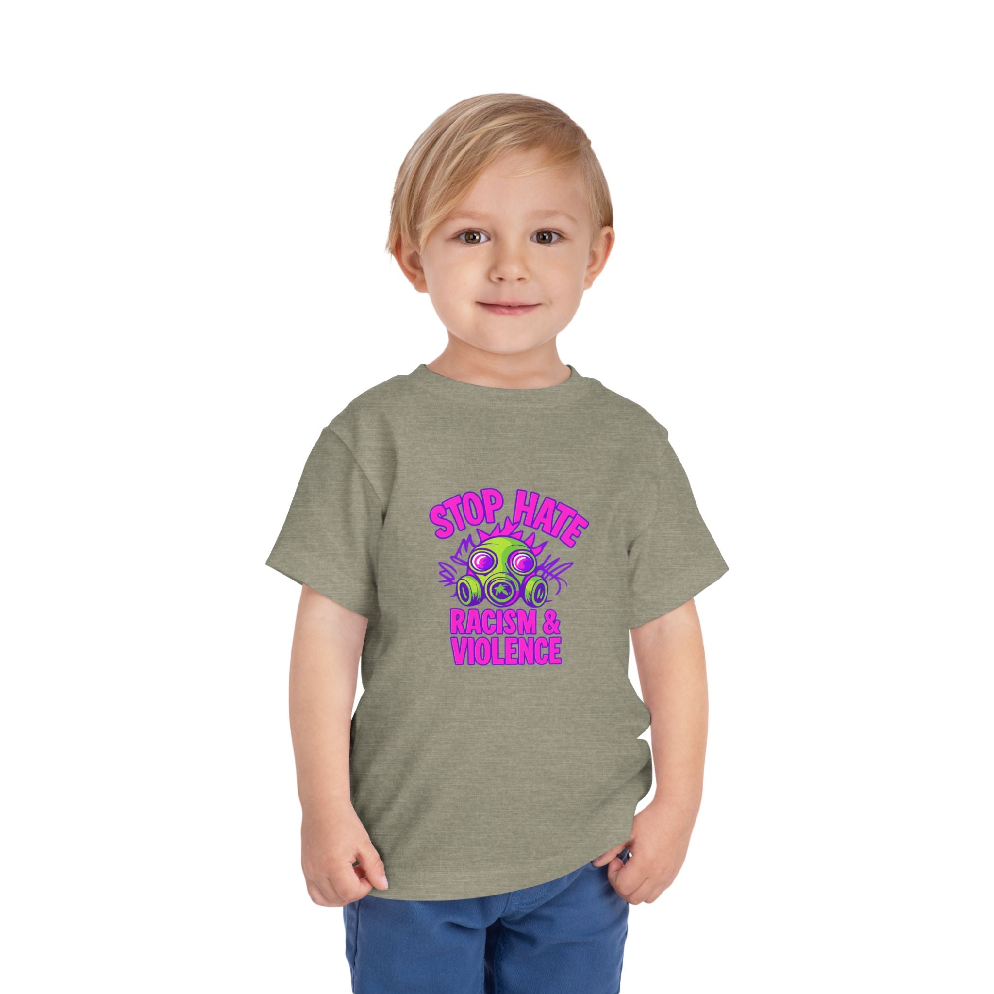 Stop Hate Toddler Tee – "Stop Hate Racism & Violence" Graphic