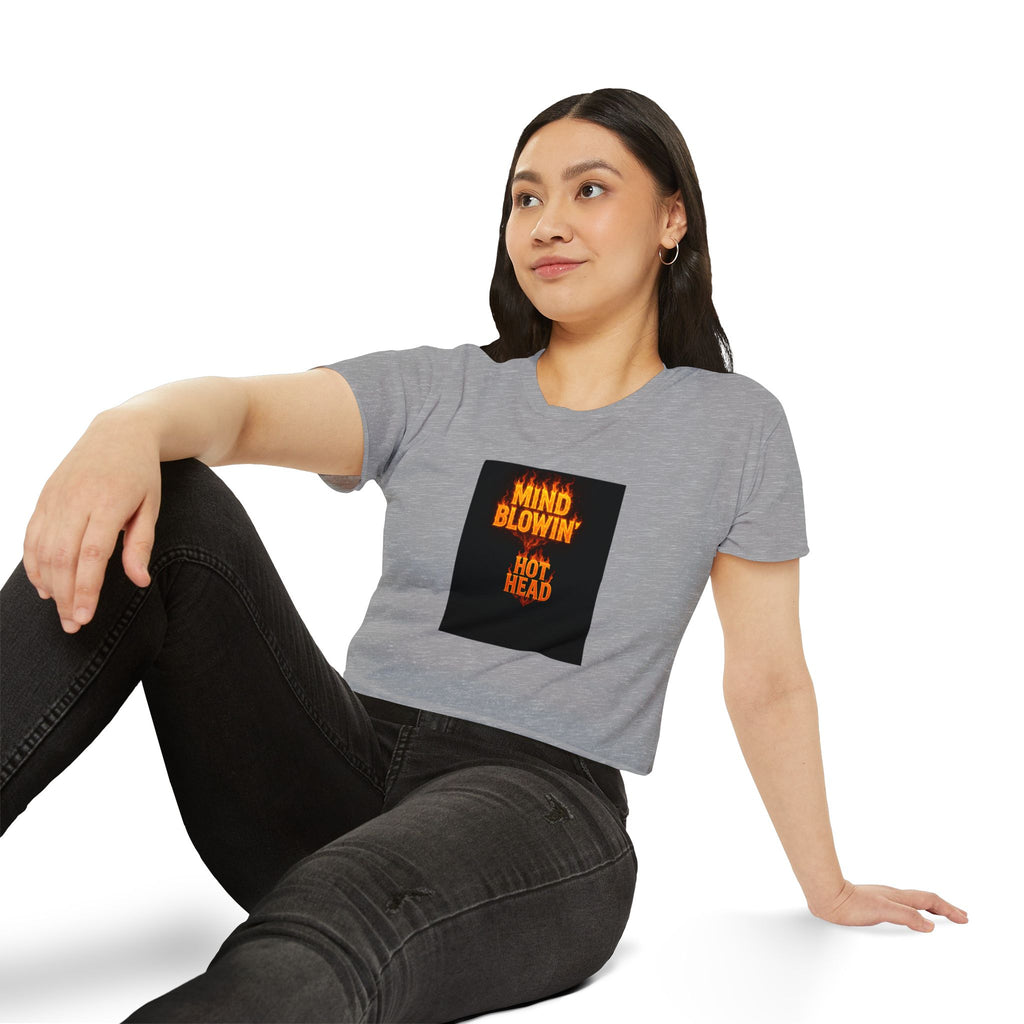 Mind Blown 'Hot Head' Crop Top — Women's Festival Graphic Tee