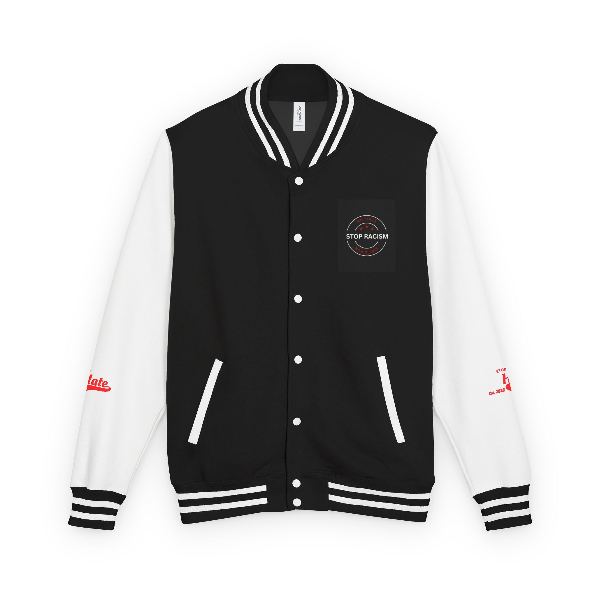 Letterman Jacket — "Stop Hate" Retro Varsity Jacket