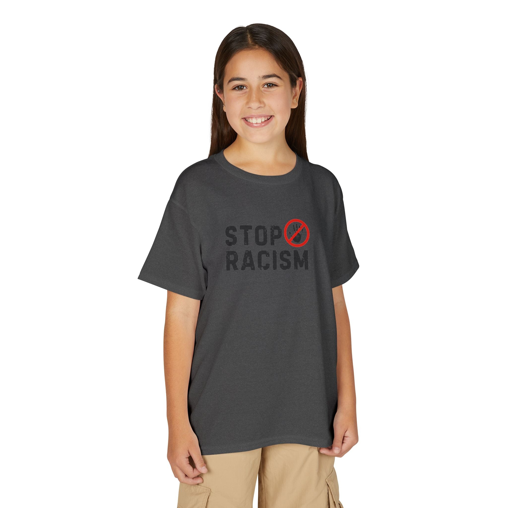 Youth T-Shirt — "Stop Racism" Anti-Racism Graphic Tee