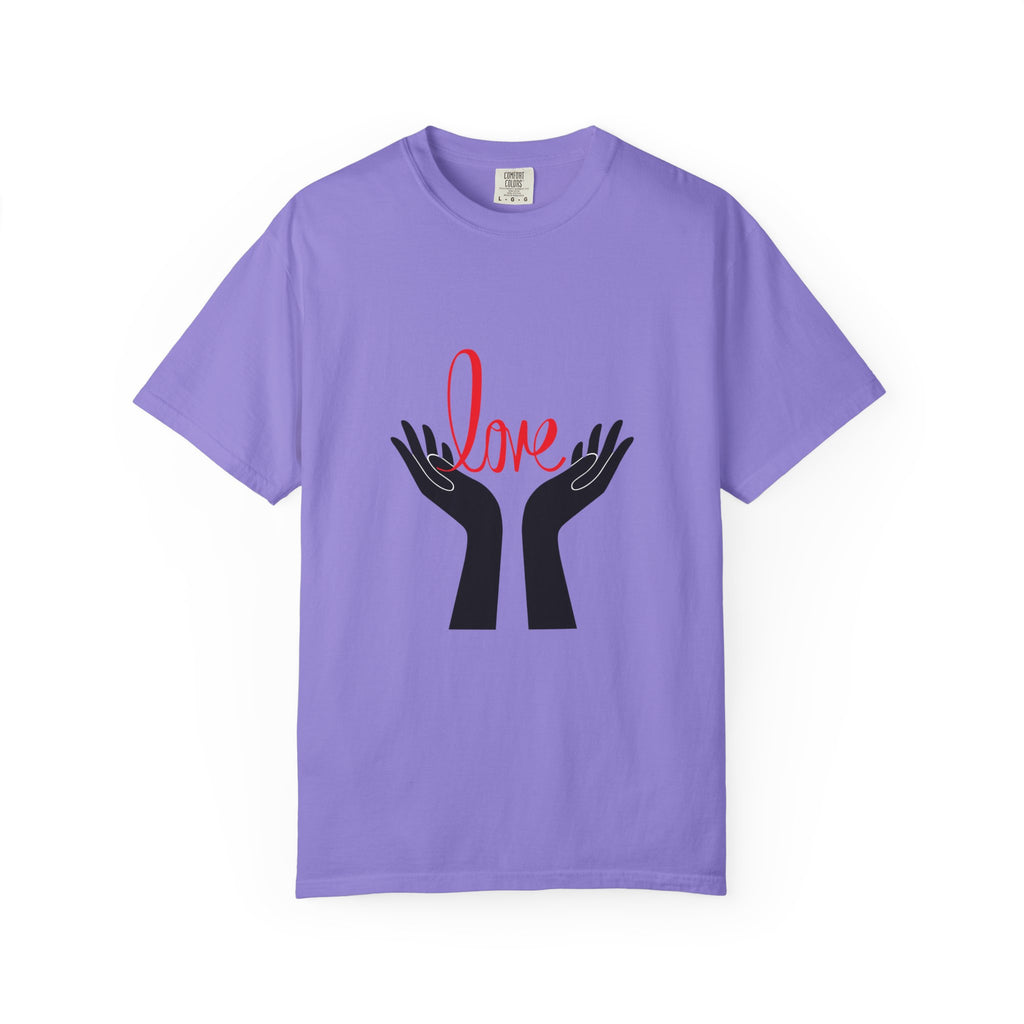 Love Hands T-Shirt — Minimalist Heart Hands Graphic Tee
