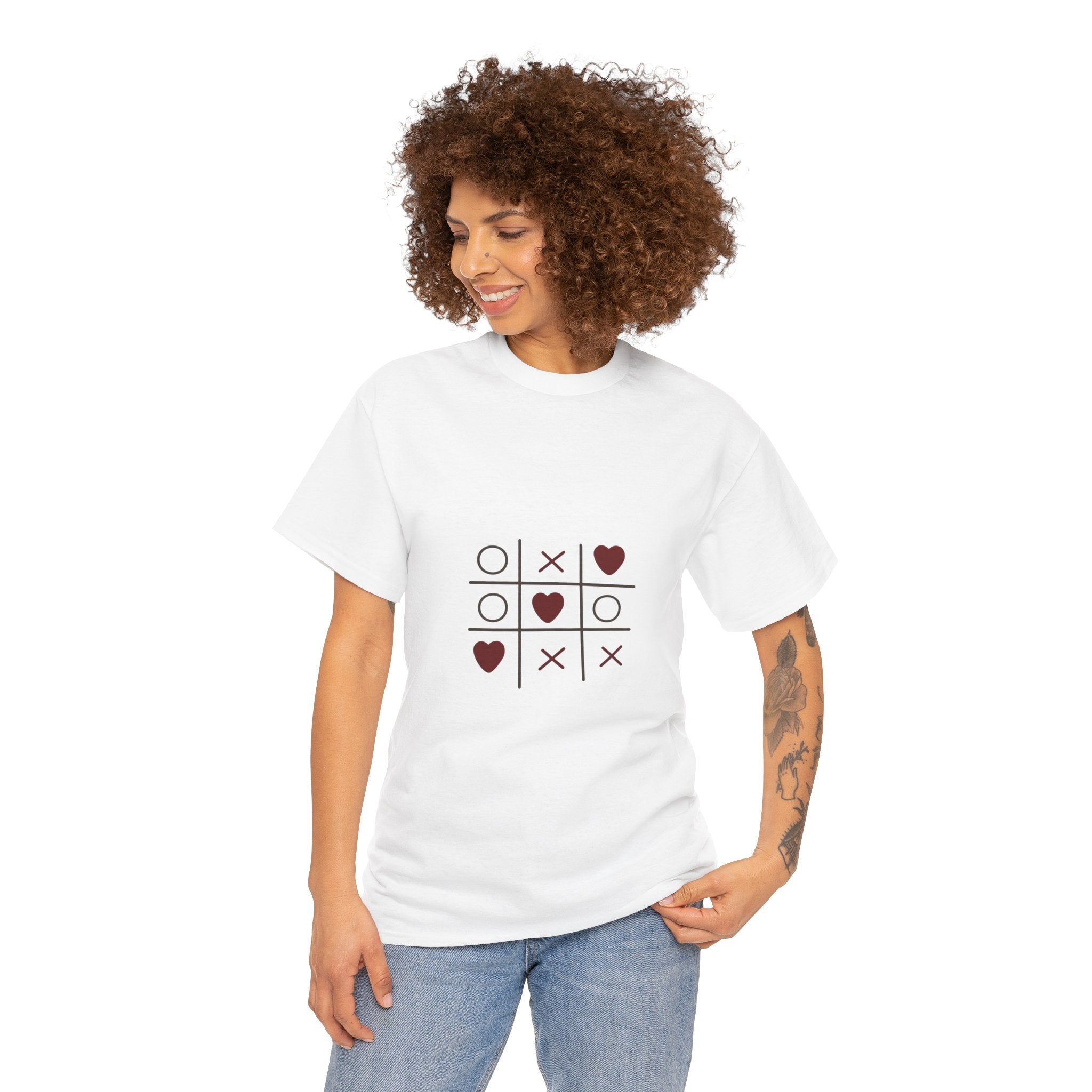 Tic Tac Toe Hearts T-Shirt — Cute Valentine’s Day Graphic Tee