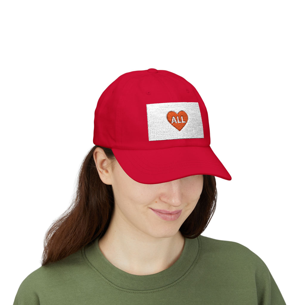 Dad Cap — Red Heart "ALL" Embroidered Baseball Hat