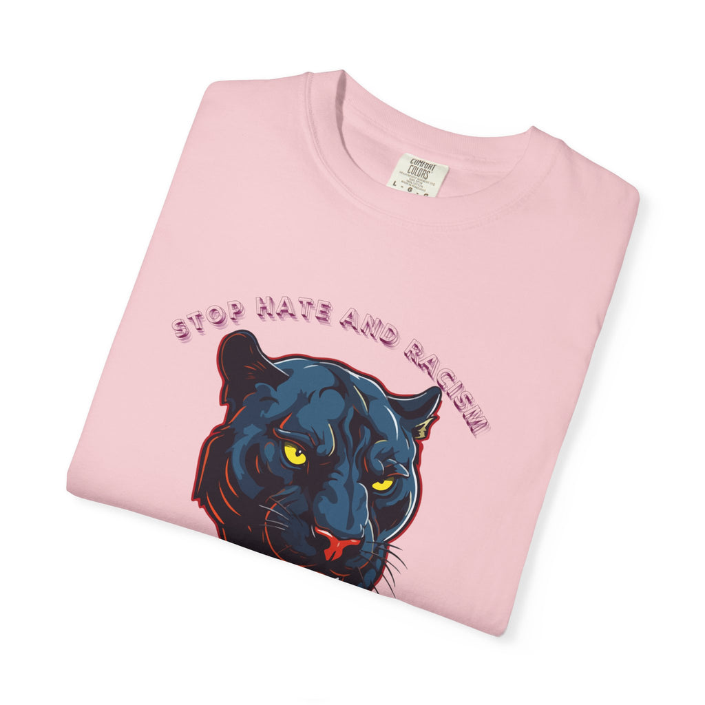 No Violence Panther T-Shirt — Graphic Animal Tee with 'No Violence' Text